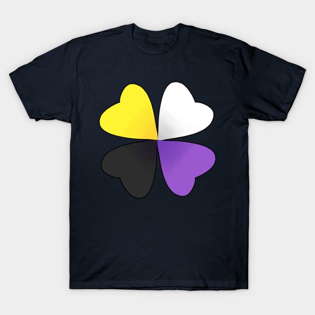 LGBT Pride Flower Non-Binary T-Shirt by xerosse